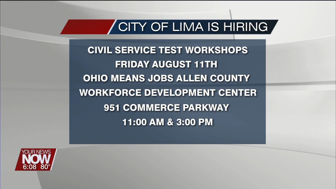 Civil service test workshops being held as the City of Lima is looking to hire